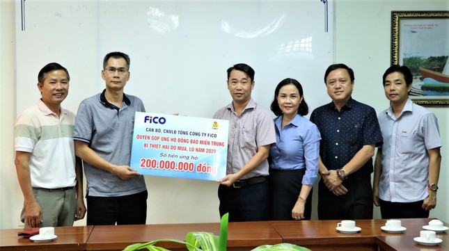 FiCO ủng hộ đồng bào miền Trung bị bão lũ 200 triệu đồng ảnh 1
