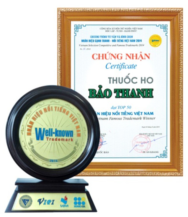 Thuốc ho Bảo Thanh - Nhãn hiệu nổi tiếng Việt Nam 2015 ảnh 1