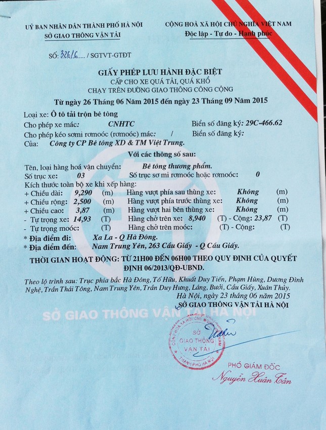 Xe tải đi vào phố cấm: 60% không có giấy phép ảnh 1