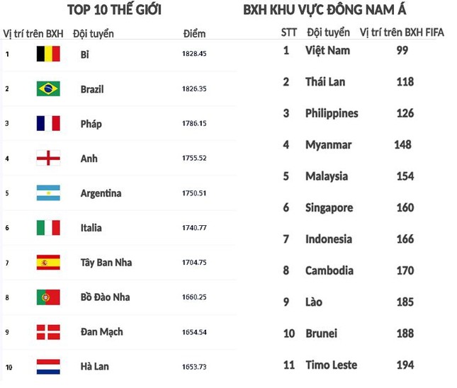 Đội tuyển Việt Nam vẫn bám trụ trong top 100 FIFA ảnh 2