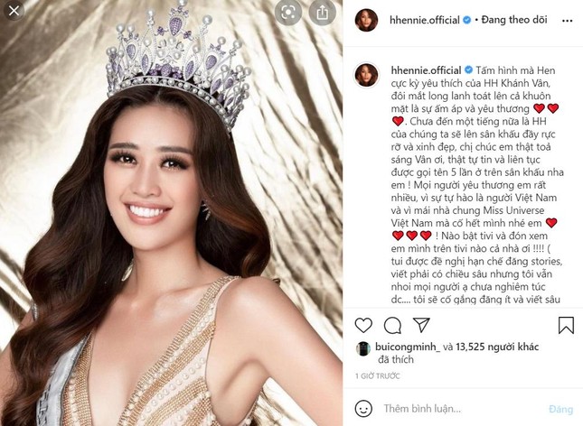 Võ Hoàng Yến và dàn sao Việt động viên khi Khánh Vân dừng ở top 21 Miss Universe ảnh 3