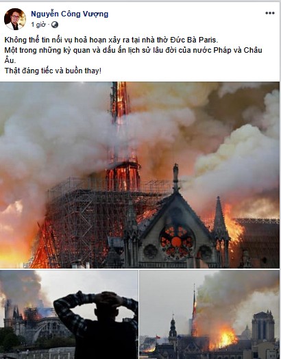 'Nhìn ngọn lửa cháy đùng đùng...không tin nổi Nhà thờ Đức Bà Paris bị cháy' ảnh 5