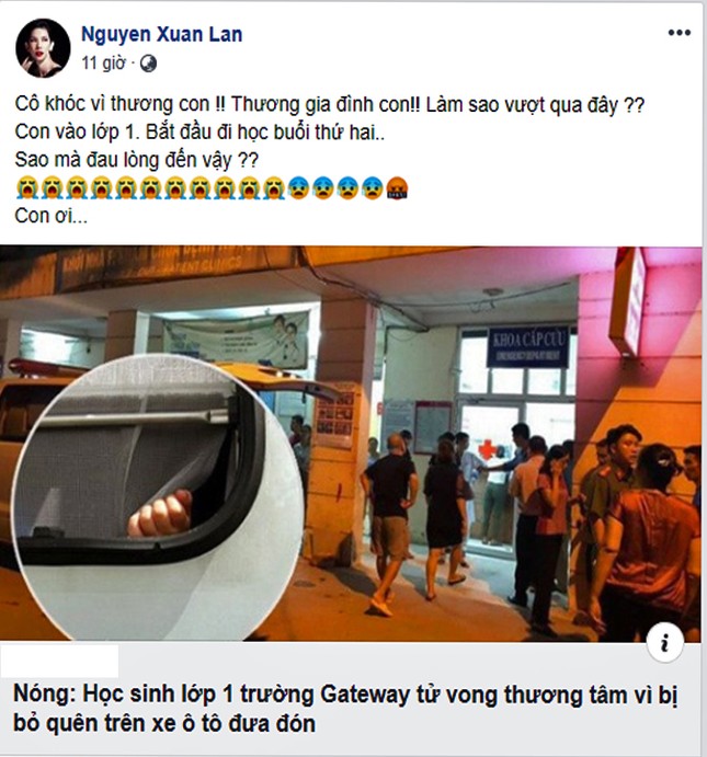 MC Thảo Vân, sao Việt phẫn nộ vụ học sinh Gateway tử vong vì bị quên trên ôtô ảnh 3