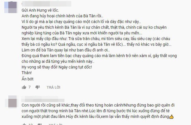 Fan gửi 'tâm thư' yêu cầu con trai để video bà Tân Vlog chân thật như trước ảnh 6