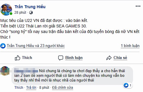 Dân mạng 'bùng nổ' khi U22 Việt Nam loại U22 Thái, vào bán kết SEA Games 30 ảnh 1