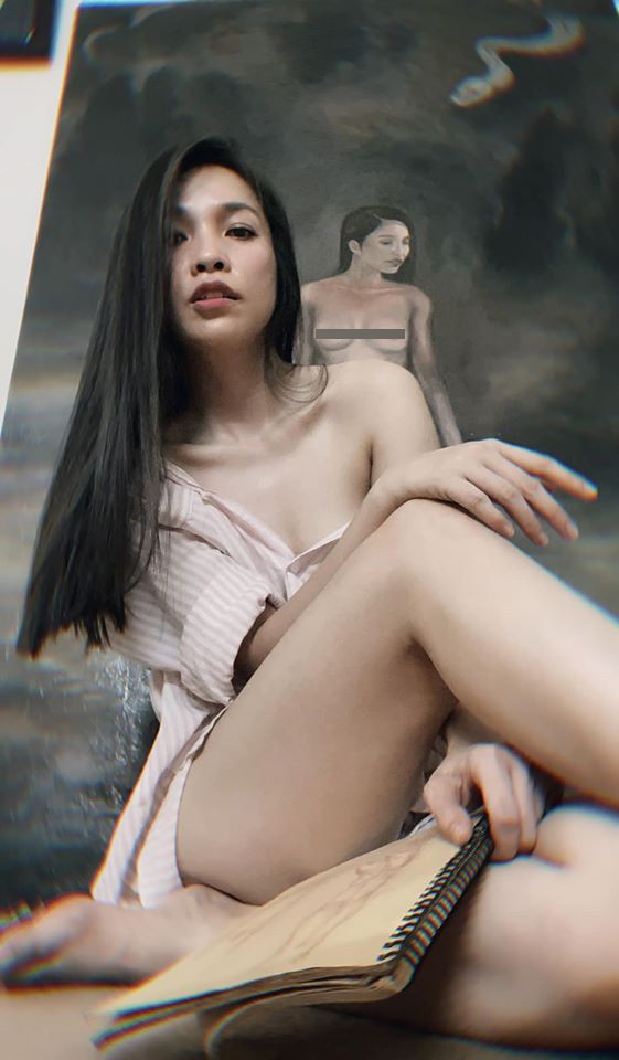 Hiền Thục táo bạo khoe tranh khỏa thân, phô vòng 1 tròn đầy ảnh 1