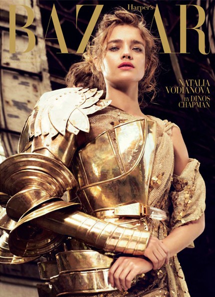 Trang bìa tạp chí Harper’s Bazaar, phiên bản Anh, siêu mẫu Natalia Vodianova, nhiếp ảnh gia Michelangelo