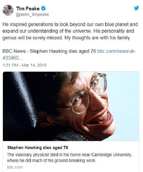 Cộng đồng khoa học thương tiếc giáo sư Stephen Hawk ảnh 2