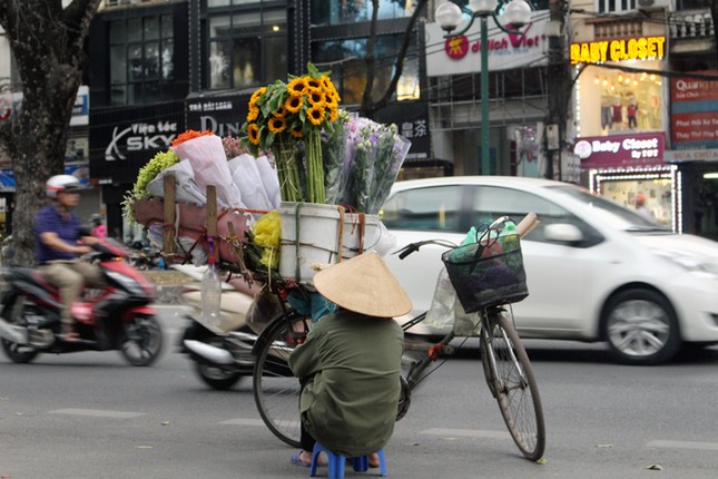 Đại gia đình bán hoa rong mỗi ngày đạp xe 50 km kiếm sống ảnh 2