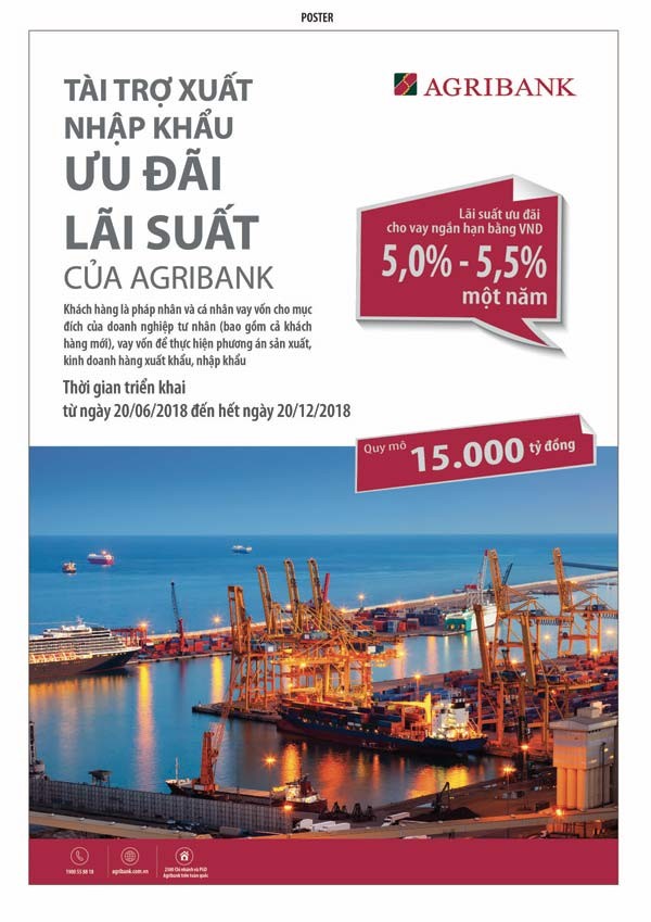 Agribank dành 15.000 tỷ đồng cho chương trình tài trợ xuất nhập khẩu ảnh 1