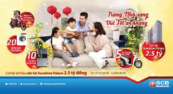 SCB triển khai quay số đợt 2 CTKM ‘trúng nhà sang – vui tết an khang’ ảnh 1