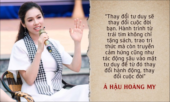 Những câu nói ấn tượng của các người đẹp khi tặng sách ở Tây Bắc ảnh 5