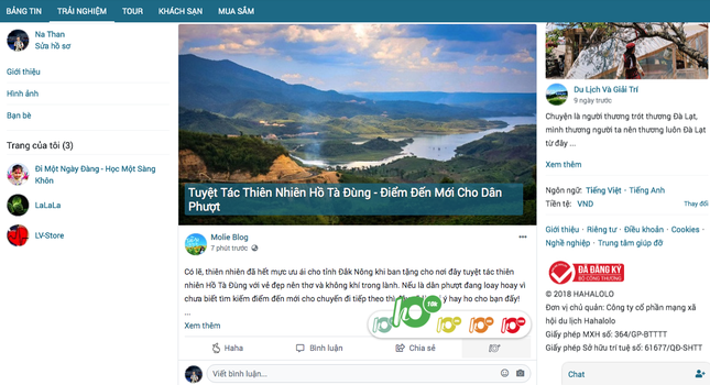 Du lịch thỏa thích nhưng vẫn kiếm được tiền từ mạng xã hội Hahalolo ảnh 2