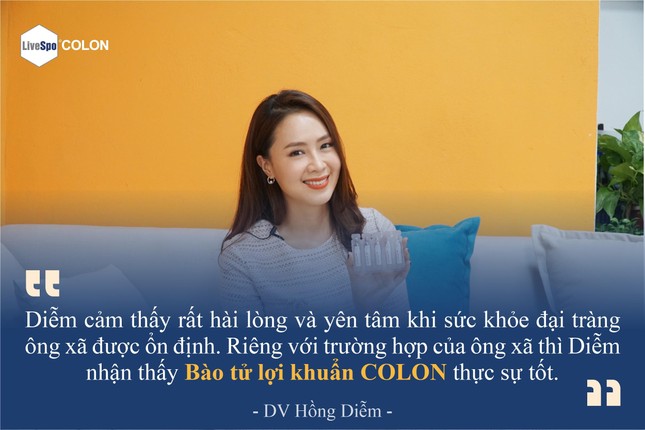 DV Hồng Diễm tiết lộ cách bảo vệ đại tràng cho ông xã bằng LiveSpo COLON ảnh 2