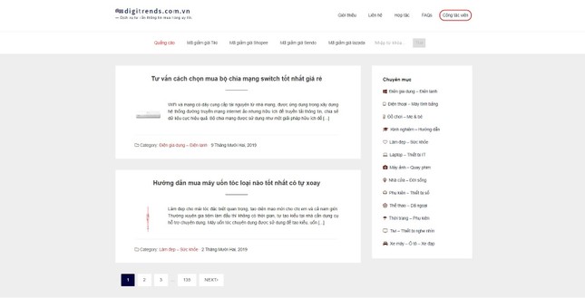 Nền tảng website tư vấn sản phẩm uy tín tại Việt Nam ảnh 1