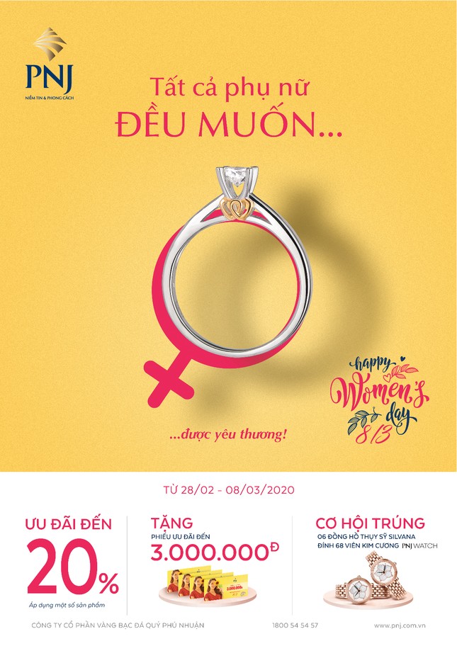 PNJ mang đến cho quý khách hàng nhiều sự lựa chọn dịp 8/3 ảnh 1
