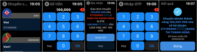 Trải nghiệm ngân hàng tương lai, ứng dụng BIDV trên Apple Watch ảnh 2