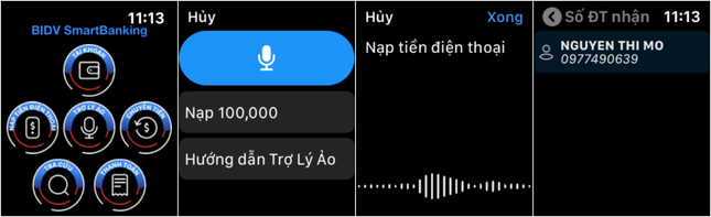 Trải nghiệm ngân hàng tương lai, ứng dụng BIDV trên Apple Watch ảnh 4