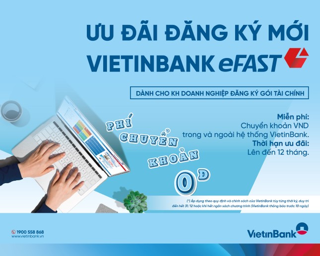 VietinBank miễn nhiều loại phí cho doanh nghiệp dùng Ngân hàng điện tử ảnh 1