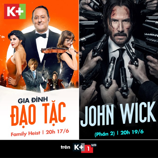 Đón xem Gia Đình Đạo Tặc và John Wick 2 trên K+ ảnh 1