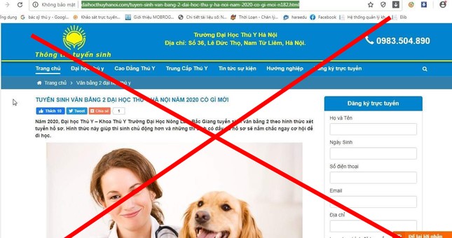 Thông báo v/v đăng tải thông tin tuyển sinh đại học sai sự thật ảnh 1