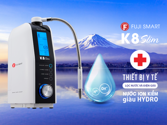 Fuji Smart K8 Slim thiết bị y tế tạo nước ion kiềm giàu Hydrogen phân khúc giá rẻ ảnh 1