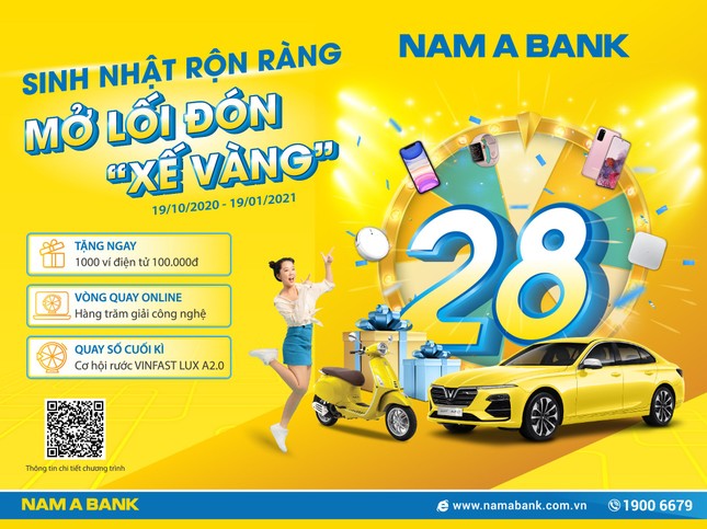 Rước ‘xế vàng’ cùng ngàn ưu đãi mừng sinh nhật Nam A Bank ảnh 1
