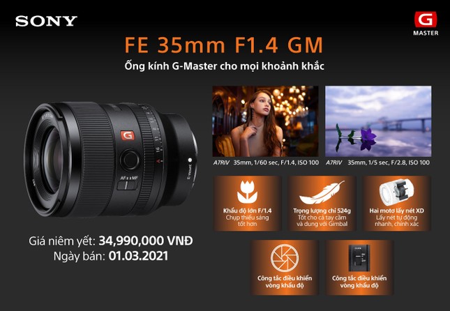 Sony ra mắt ống kính Full-Frame FE 35MM F1.4 GM mang đến chất lượng hình ảnh vượt trội ảnh 1