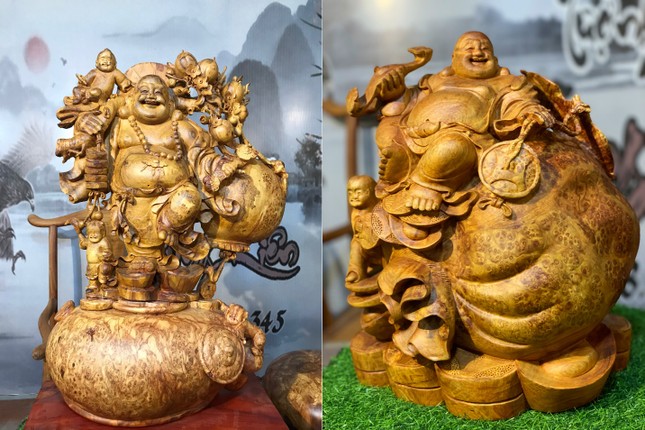 Tượng gỗ phong thủy tại cơ sở sản xuất Tượng gỗ Trung Kiên vừa mang giá trị trong đời sống và kinh doanh ảnh 1