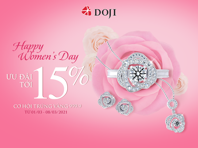 DOJI tung ưu đãi 15% cùng cơ hội trúng vàng 999.9 dịp 8/3 ảnh 1