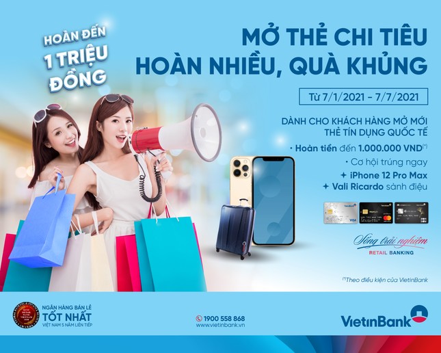Cùng VietinBank 'Mở thẻ chi tiêu - Hoàn nhiều, quà khủng' ảnh 1