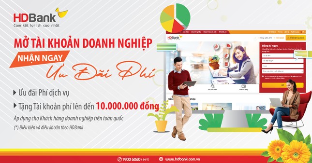 HDBank ưu đãi phí cho khách hàng mở tài khoản doanh nghiệp ảnh 1