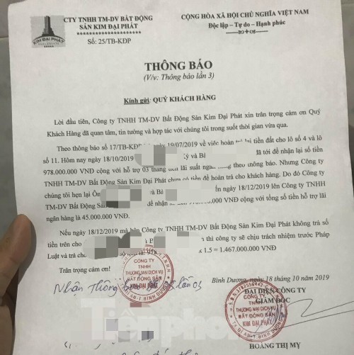 Thêm một Cty bất động sản ở Bình Dương bị tố lừa đảo bán dự án ‘ma’ ảnh 2
