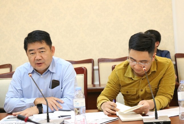 Đoàn lãnh đạo các cơ quan báo chí Lào thăm và làm việc tại Báo Xây dựng ảnh 2
