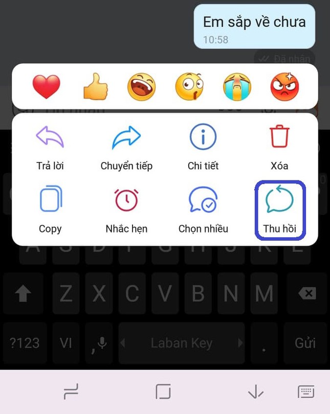 Hướng dẫn xóa hoặc thu hồi tin nhắn đã gửi trên Zalo ảnh 1