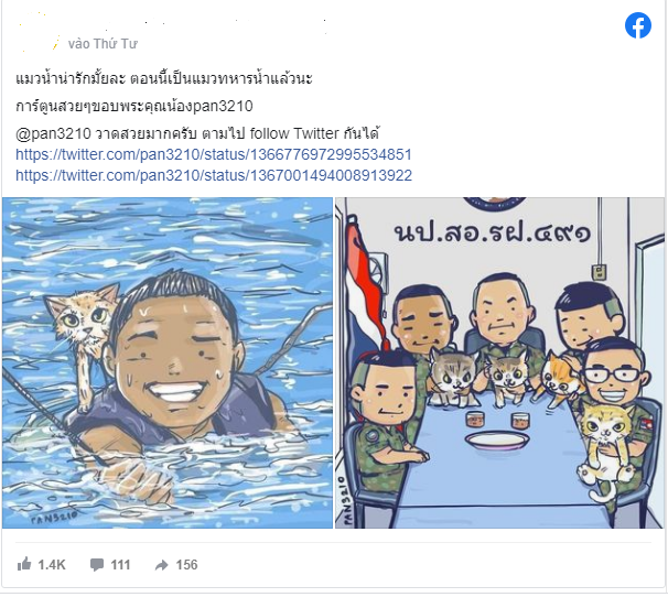 Thái Lan: Netizen “tan chảy” vì hành động giải cứu 4 chú mèo khỏi tàu chìm của hải quân ảnh 4