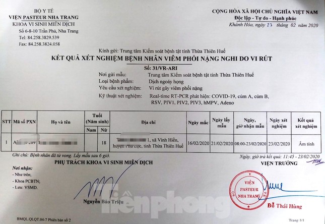 Cơ quan pháp y lên tiếng về nữ sinh Huế tử vong từng bị nghi nhiễm Covid-19 ảnh 1