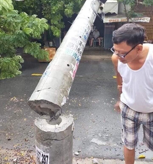 Hơn 400 cột điện đổ la liệt sau bão số 5: Tạm dừng sử dụng cột dự ứng lực ảnh 5
