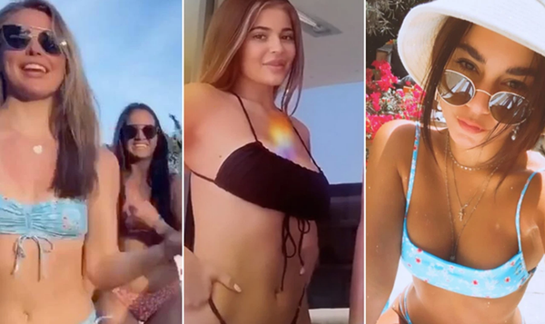 Xu hướng bikini quây ngang ngực của các sao: Đây là khẩu trang mà nhỉ! ảnh 1