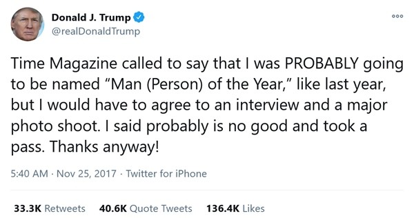 Rất thích làm “Nhân vật của năm”, Tổng thống Trump phản ứng thế nào khi hụt danh hiệu này? ảnh 4