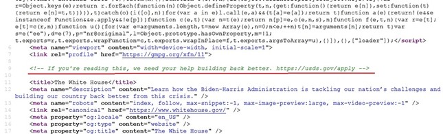 “Thông điệp bí mật” trên trang web Nhà Trắng sau khi ông Joe Biden nhậm chức Tổng thống Mỹ ảnh 2