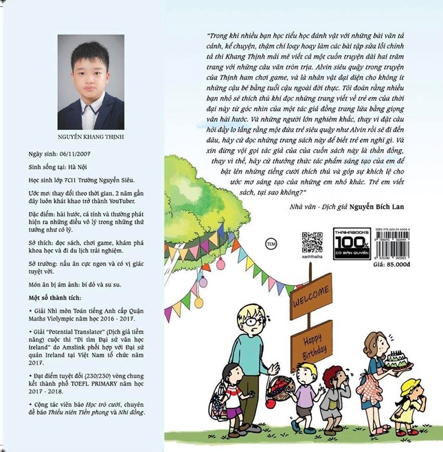 'Nhật ký của nhóc Alvin siêu quậy': Cuốn sách dành cho học sinh của tác giả nhí 13 tuổi ảnh 1