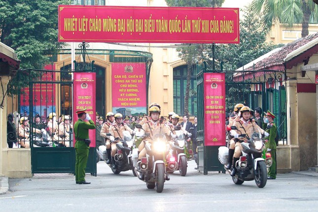 Công an Hà Nội ra quân bảo vệ Đại hội XIII của Đảng ảnh 3