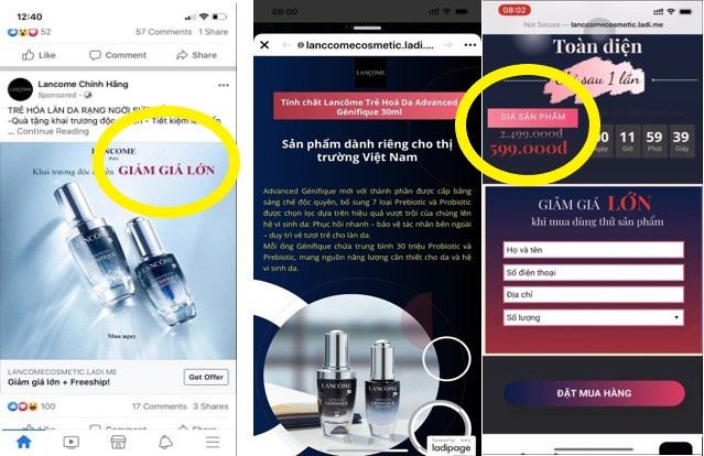 Lancôme khẳng định chương trình sale sốc 75% đang quảng cáo tràn lan trên MXH là giả mạo ảnh 1