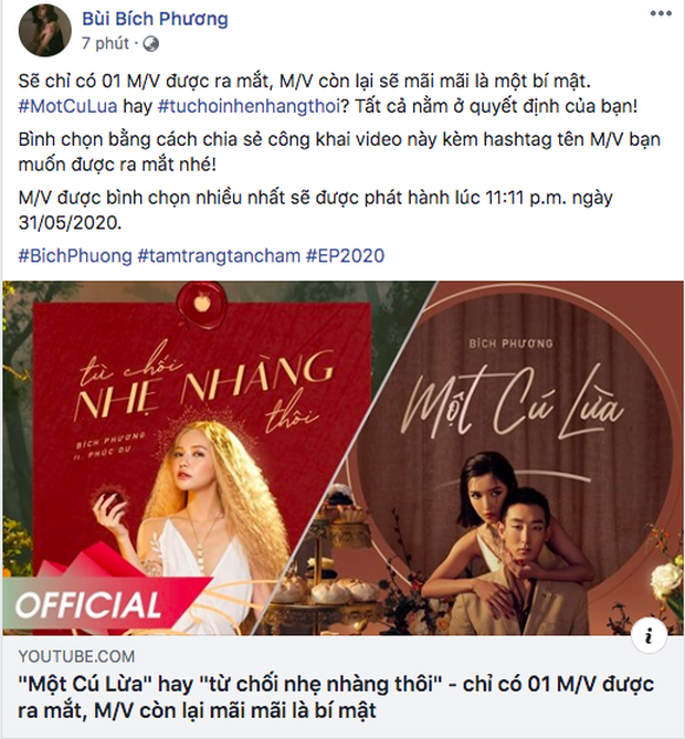 “Chịu chi” như Bích Phương: Làm 2 MV nhưng chỉ ra mắt 1, khán giả là người quyết định ảnh 1