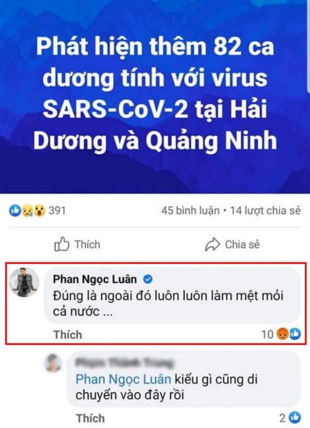 Phan Ngọc Luân gây phẫn nộ vì bị cho là phân biệt vùng miền liên quan COVID-19 ảnh 1