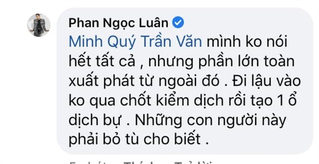 Phan Ngọc Luân gây phẫn nộ vì bị cho là phân biệt vùng miền liên quan COVID-19 ảnh 2