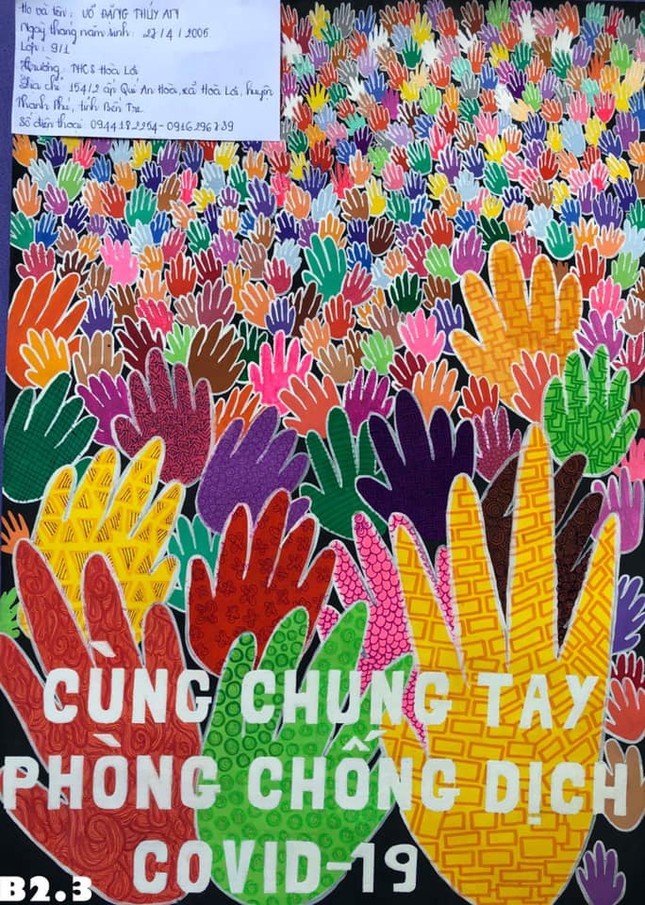 Ấn tượng hàng ngàn tranh vẽ, bài viết của thiếu nhi về phòng chống COVID -19 ảnh 2