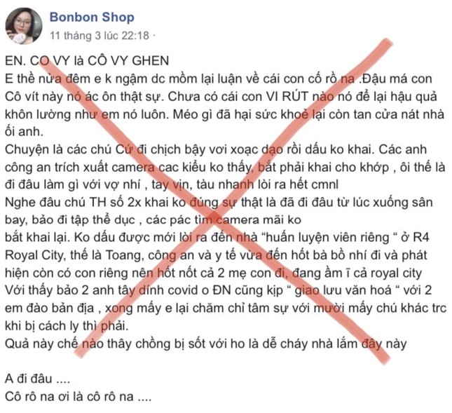 Triệu tập 3 phụ nữ vì đăng tin bệnh nhân thứ 21 có 'bồ nhí, con riêng' ảnh 1