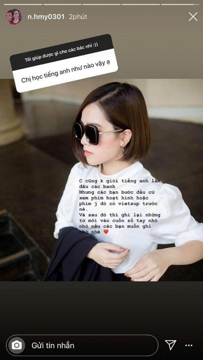 Chia sẻ bí kíp học tiếng Anh, “tình cũ” của Quang Hải lại gây chú ý vì mắc lỗi cơ bản ảnh 2